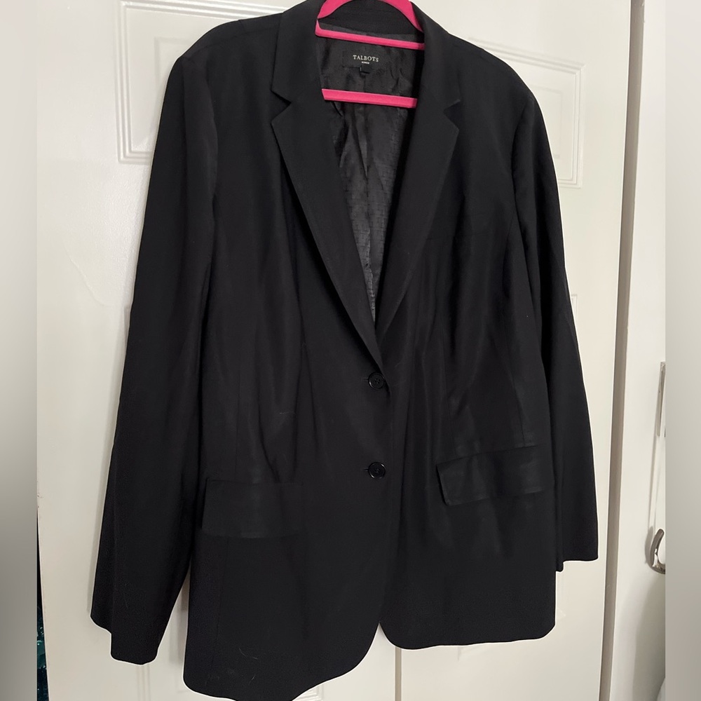 Talbots 22W Black Blazer